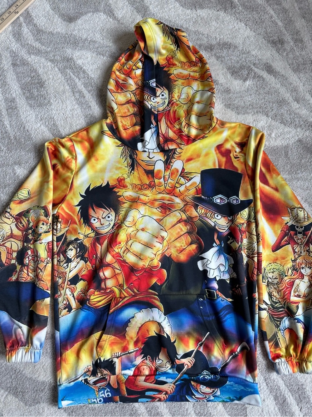 One Piece Monkey D Luffy Colorful Hoodie big kids Size XL